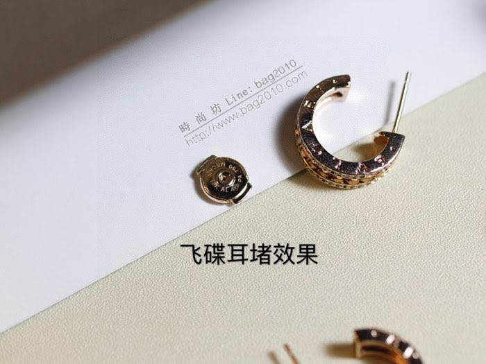 Bvlgari飾品 寶格麗新款彈簧柳丁滿鑽耳環 情侶款耳釘  zgbq3153